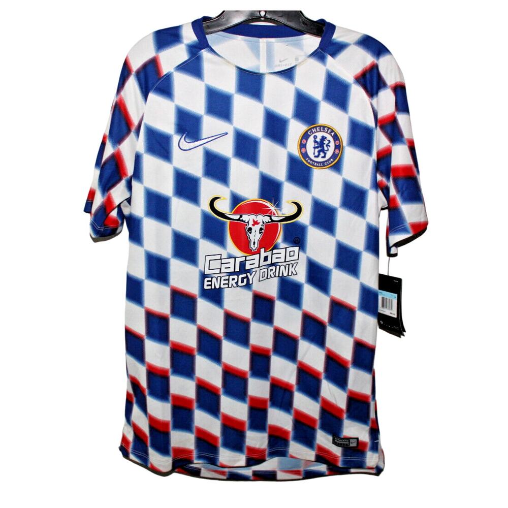 A5 New Authentic NIKE Chelsea Football Carabao Plaid Jersey 919937-101 Size M